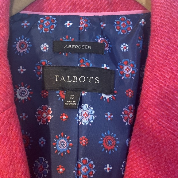 Pink Talbots Aberdeen wool blazer suit jacket. EUC. Size 10 - Picture 3 of 6